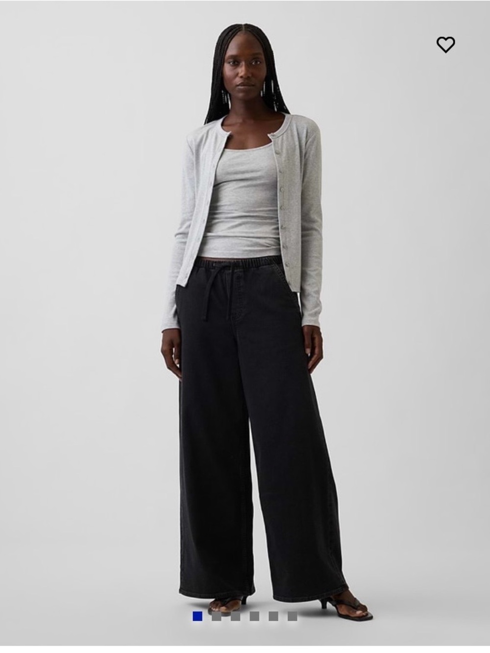GAP jeans - Wide leg, Mid Rise, Ultrasoft black denim